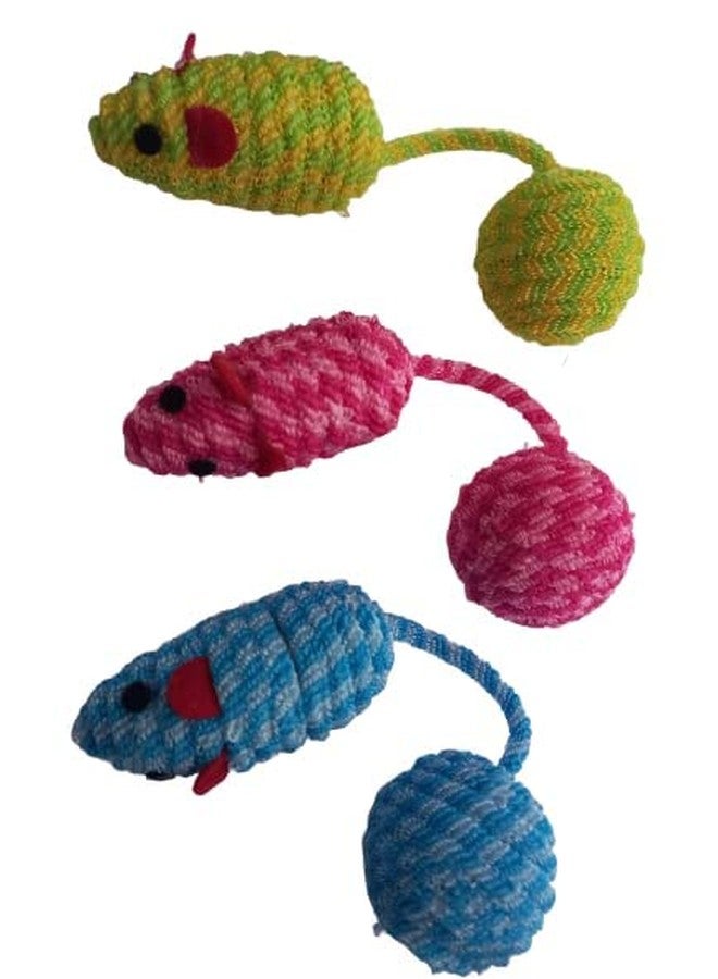 Smart Pups Mouse Shape Cat Rope Toy for All Cats and Small Dog Colour May Very Fun Toys for cat and Dogs (Pack of 1 Pcs) (Green and Sky Blue) - Image 5